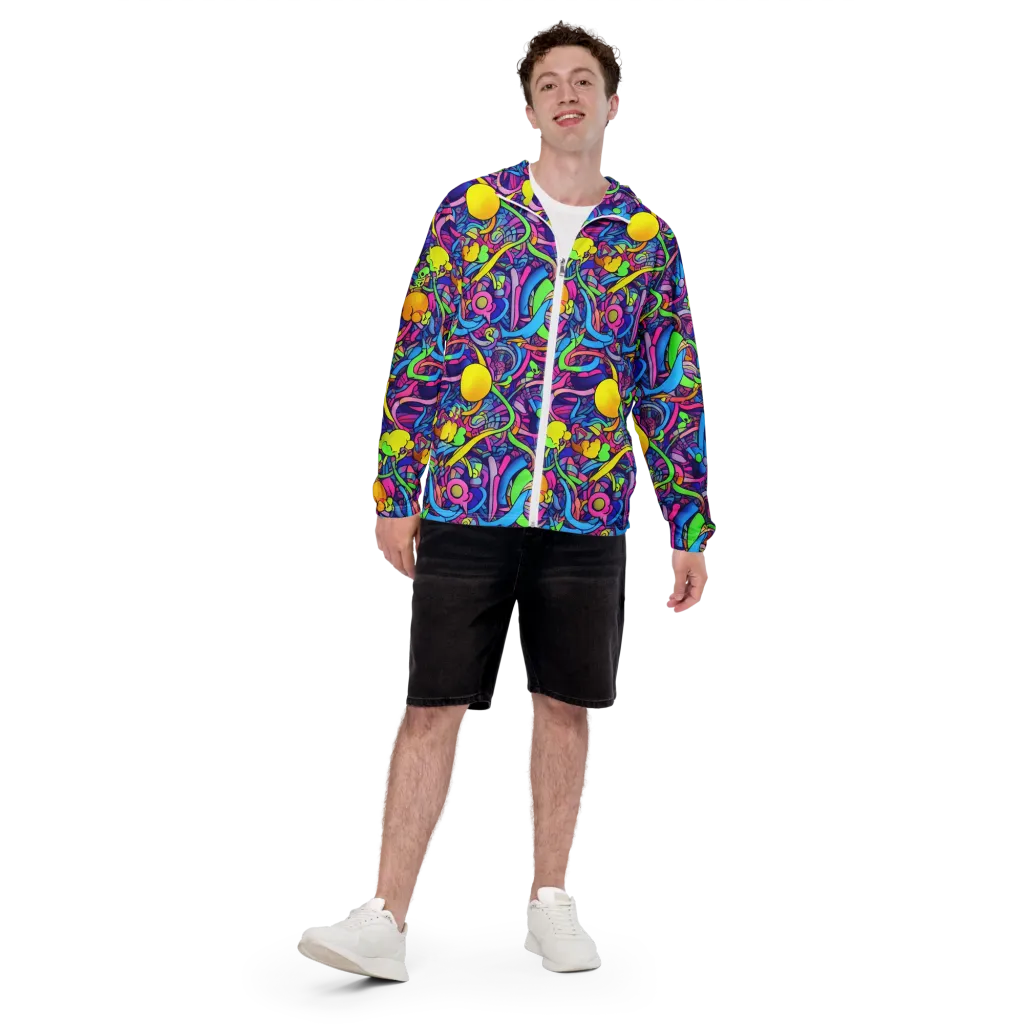 Electric Menagerie on Men's Windbreaker — Front
