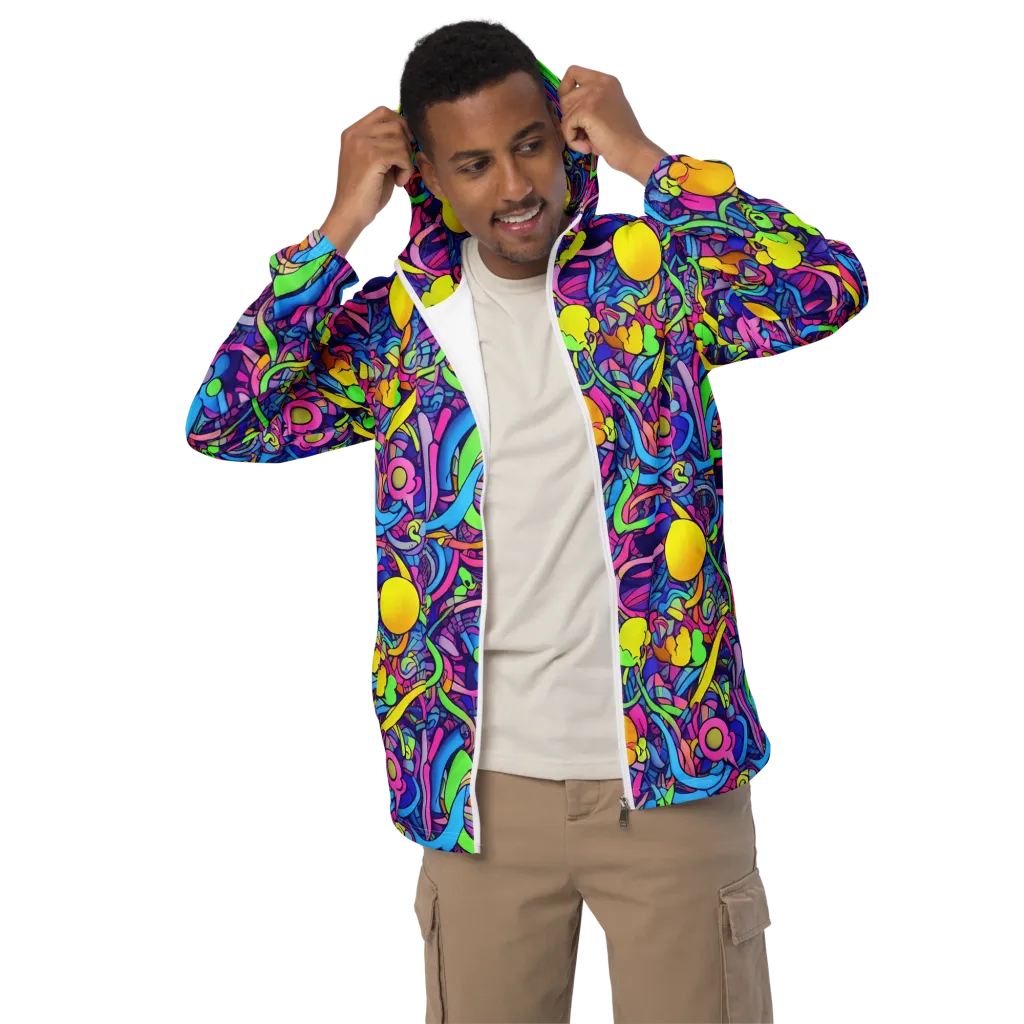 Electric Menagerie on Men's Windbreaker — Front