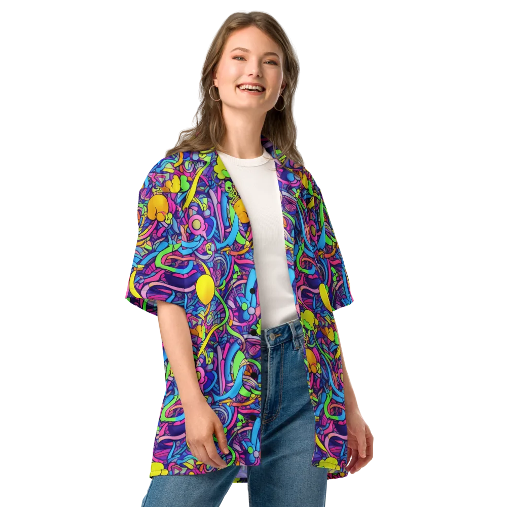 Electric Menagerie on Button Shirt — Front
