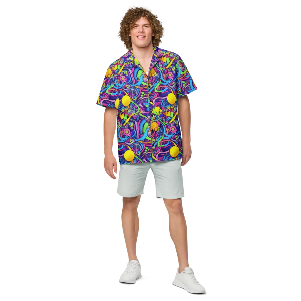 Electric Menagerie on Button Shirt — Front