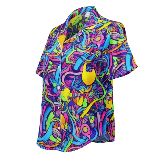 Electric Menagerie on a Women's Short Sleeve Pajama Top