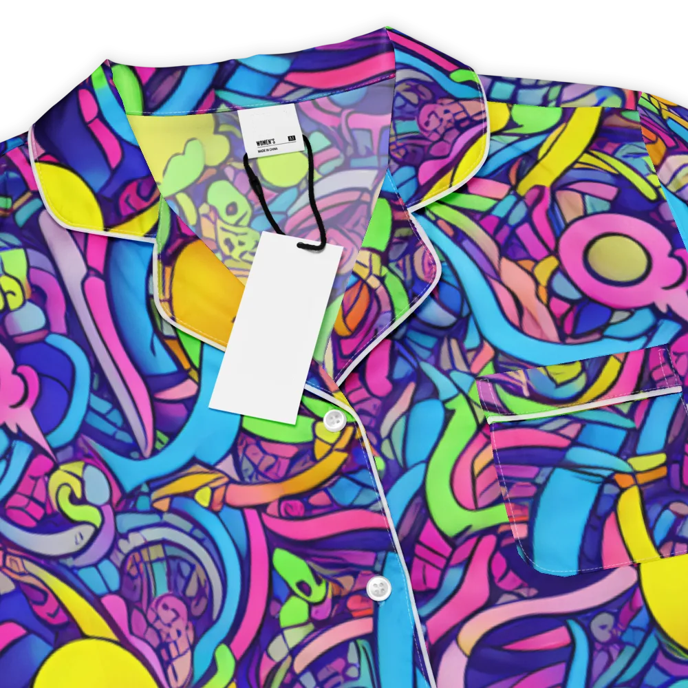 Electric Menagerie on Women's Short Sleeve Pajama Top — Product details