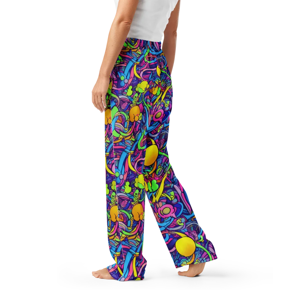 Electric Menagerie on Women's Pajama Pants — Left