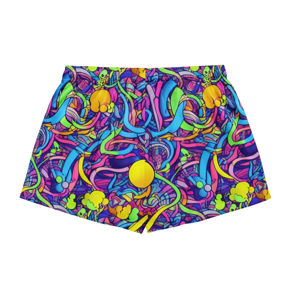 Electric Menagerie on Women's Pajama Shorts — Back