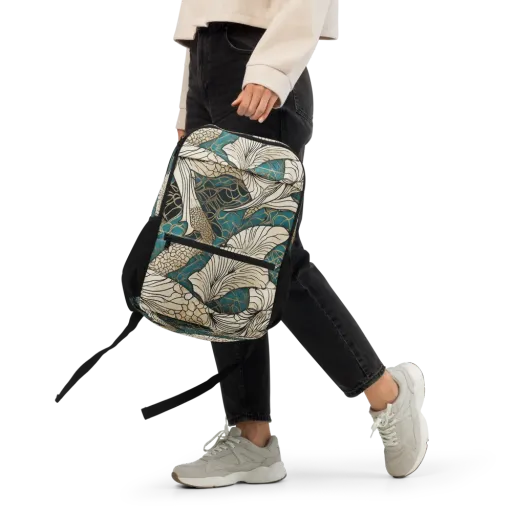 Aqua Filigree on a Utility Backpack