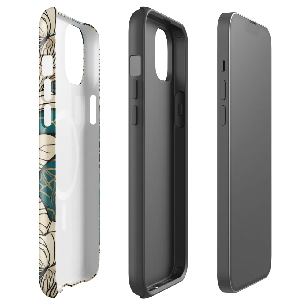 Aqua Filigree on MagSafe Tough Case for iPhone® — Front