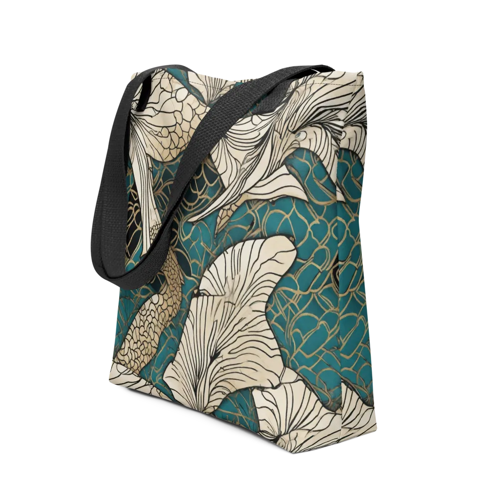 Aqua Filigree on Tote Bag — Front