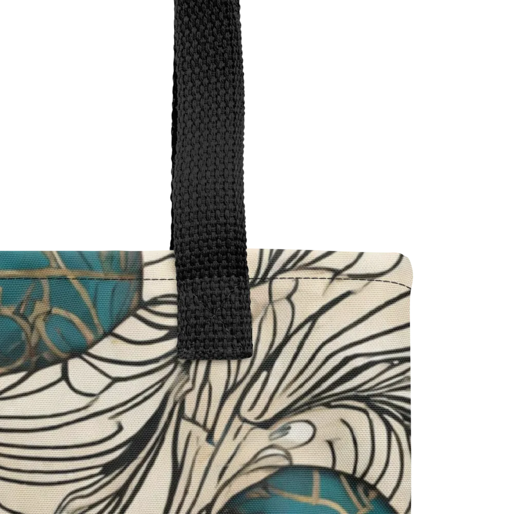 Aqua Filigree on Tote Bag — Product details