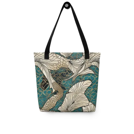 Aqua Filigree on a Tote Bag