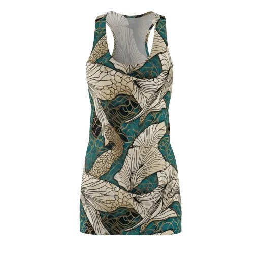 Aqua Filigree on a Racerback Dress