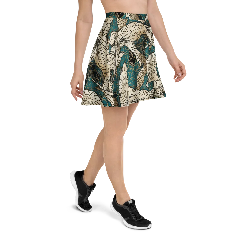 Aqua Filigree on Skater Skirt — Right