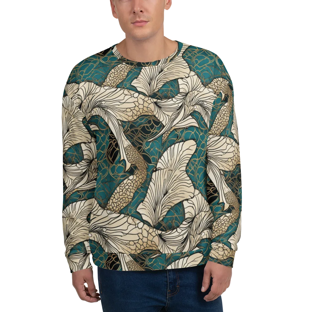 Aqua Filigree on Sweatshirt — Front