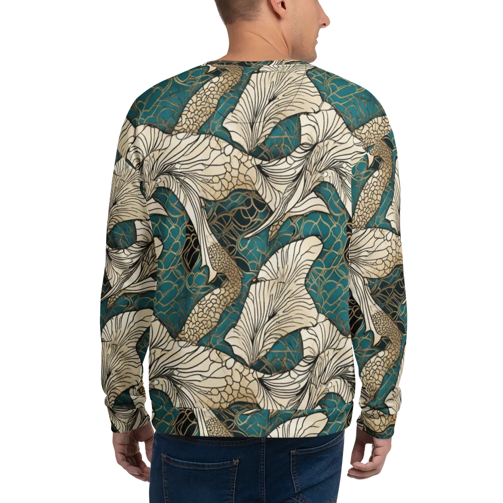 Aqua Filigree on Sweatshirt — Back