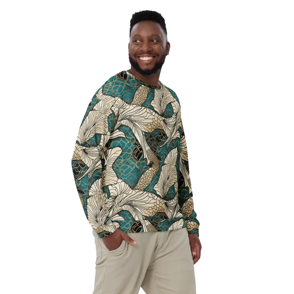 Aqua Filigree on Sweatshirt — Front