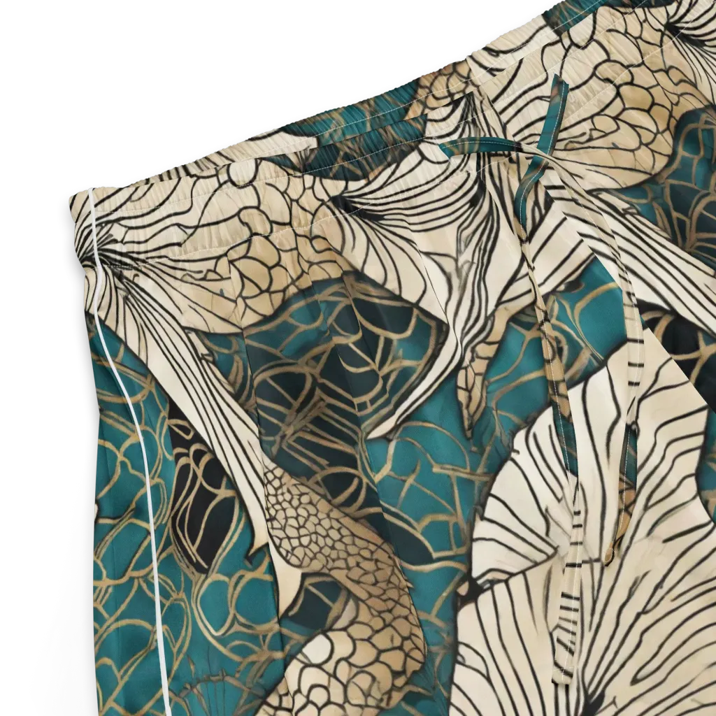 Aqua Filigree on Women's Pajama Shorts — Product details