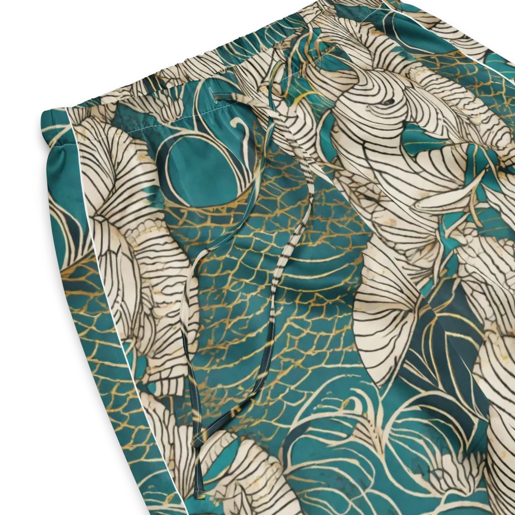 Teal Tidal Bloom on Women's Pajama Pants — Product details