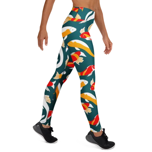 Carp Carnival on a Yoga Leggings