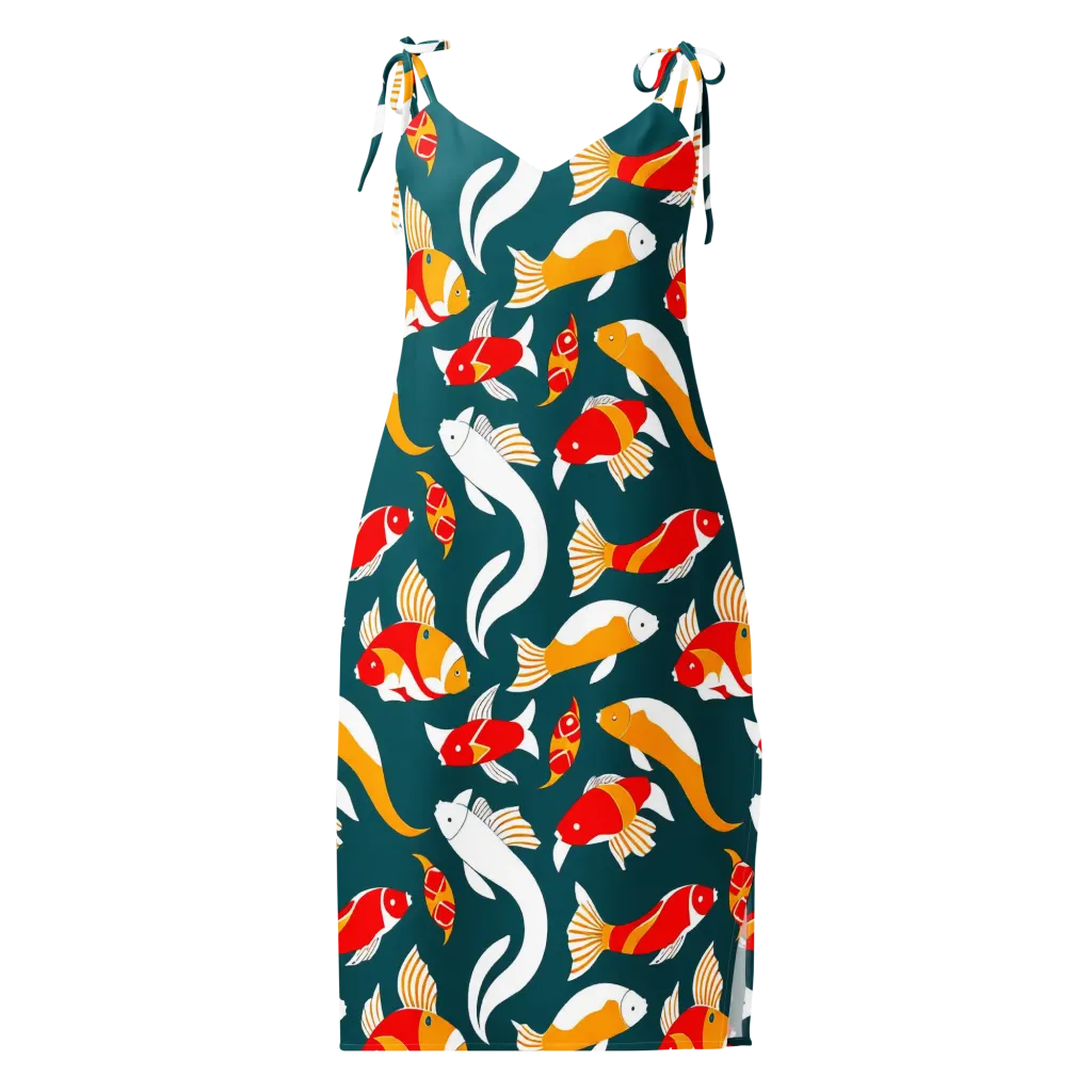 Carp Carnival on Slip Dress — Front