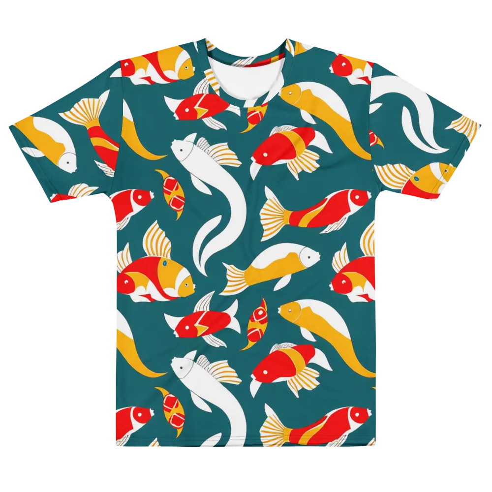 Carp Carnival on Men's Cotton Crew Neck T-Shirt — Front