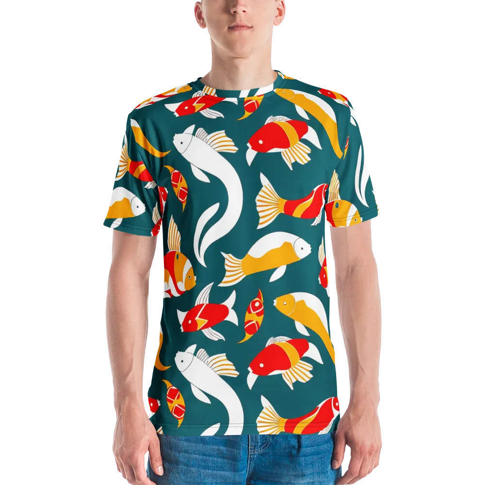 Carp Carnival on Men's Crew Neck T-Shirt — Front