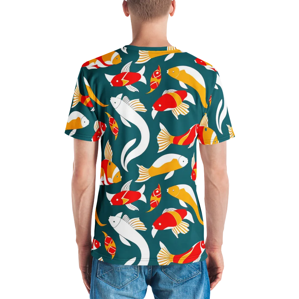 Carp Carnival on Men's Crew Neck T-Shirt — Back