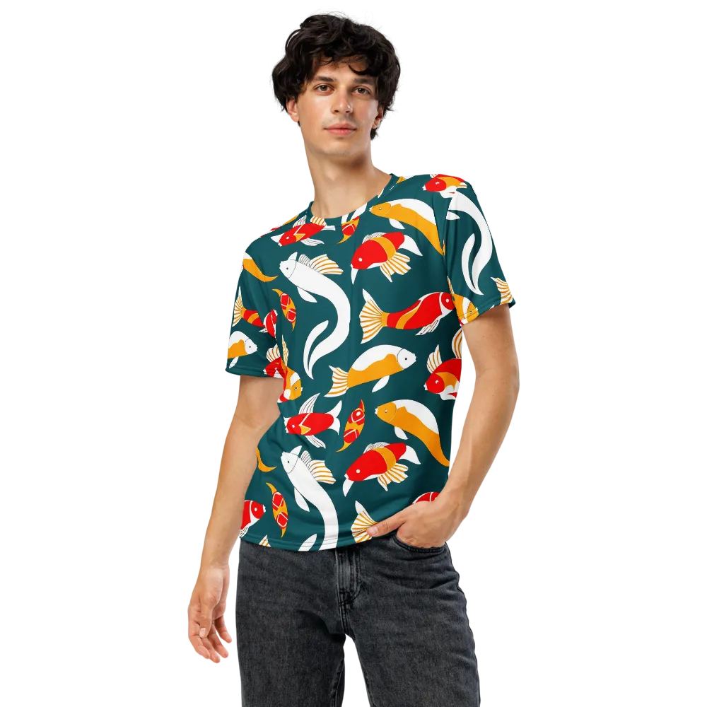 Carp Carnival on Men's Crew Neck T-Shirt — Front