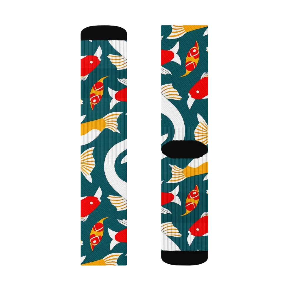 Carp Carnival on Socks — Left Sock
