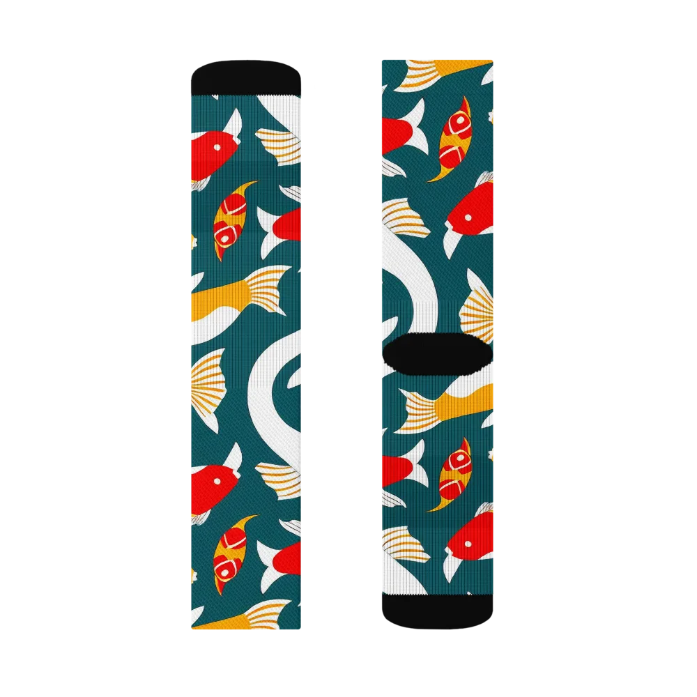 Carp Carnival on Socks — Right Sock