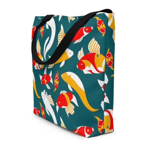 Carp Carnival on a Large Tote Bag W/ Pocket