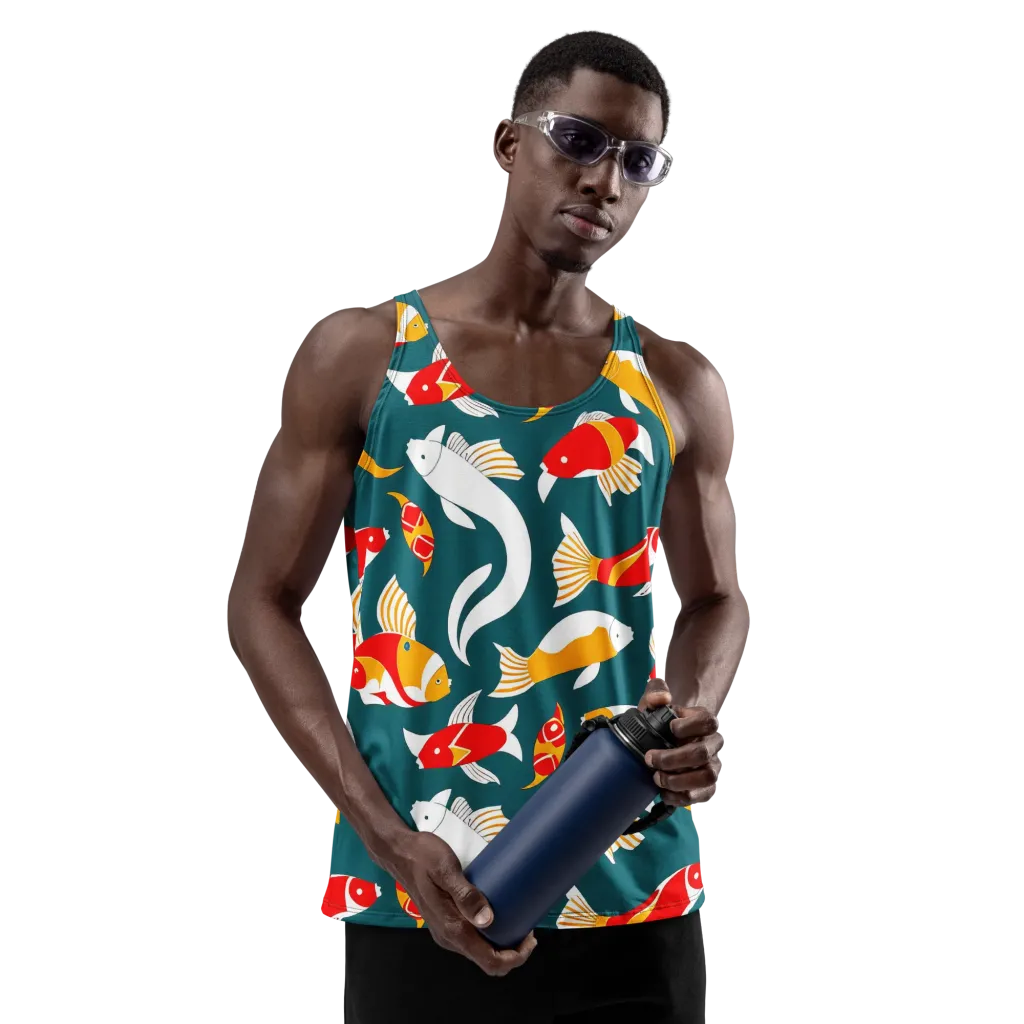 Carp Carnival on Men's Tank Top — Front