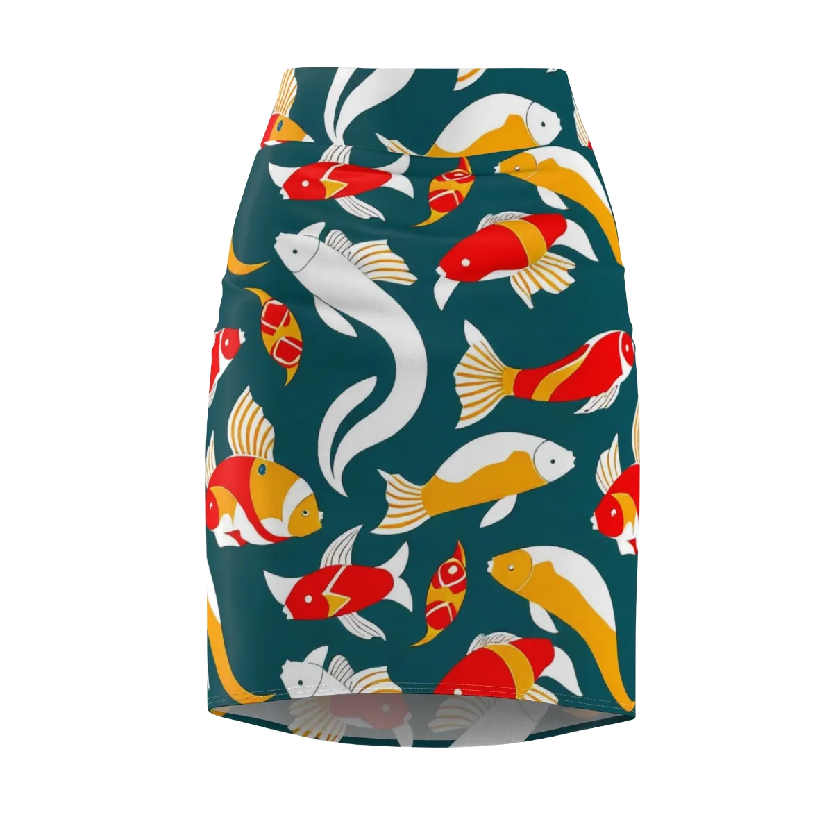 Carp Carnival on Pencil Skirt — Front
