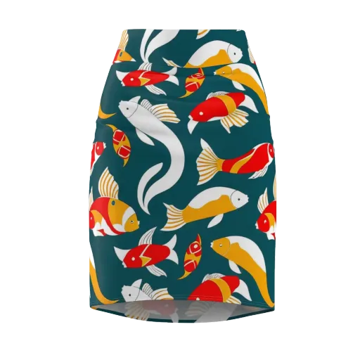 Carp Carnival on a Pencil Skirt
