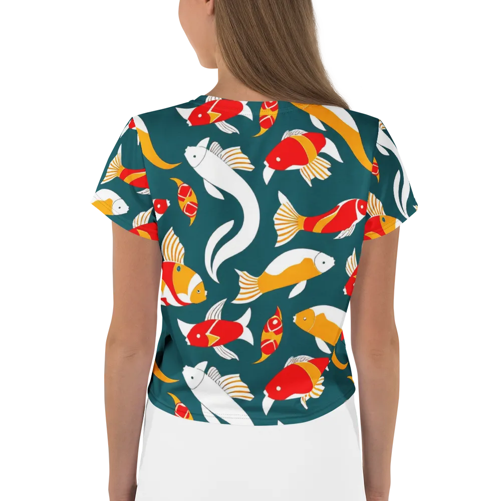 Carp Carnival on Crop Tee — Back