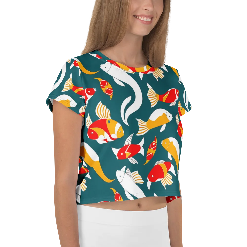 Carp Carnival on Crop Tee — Right