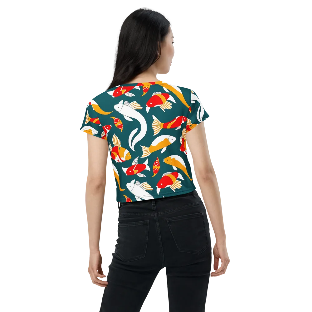 Carp Carnival on Crop Tee — Back