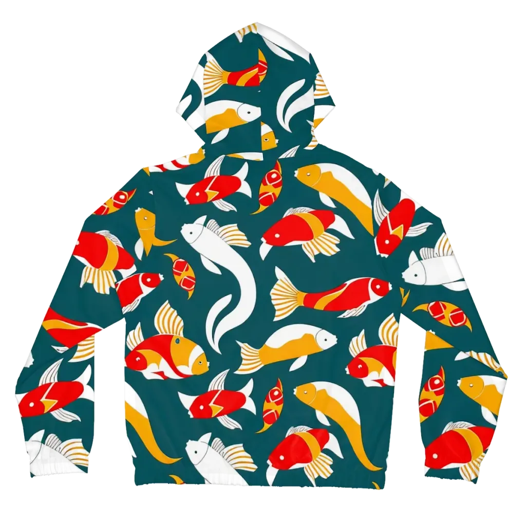 Carp Carnival on Women's Full-Zip Hoodie — Back
