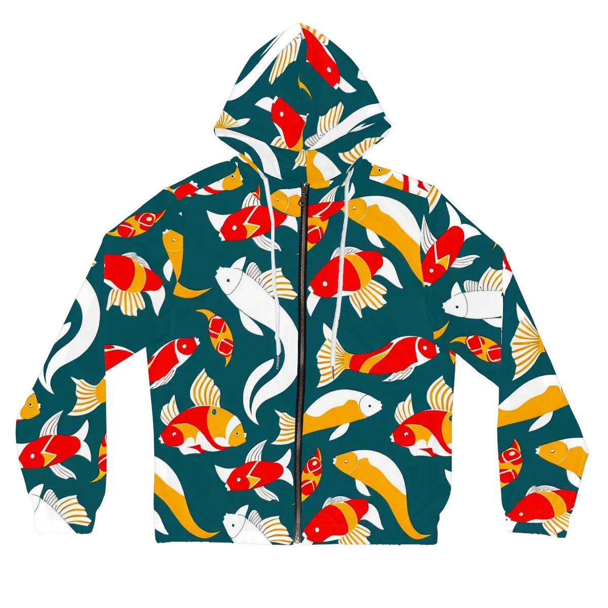 Carp Carnival on Women's Full-Zip Hoodie — Front