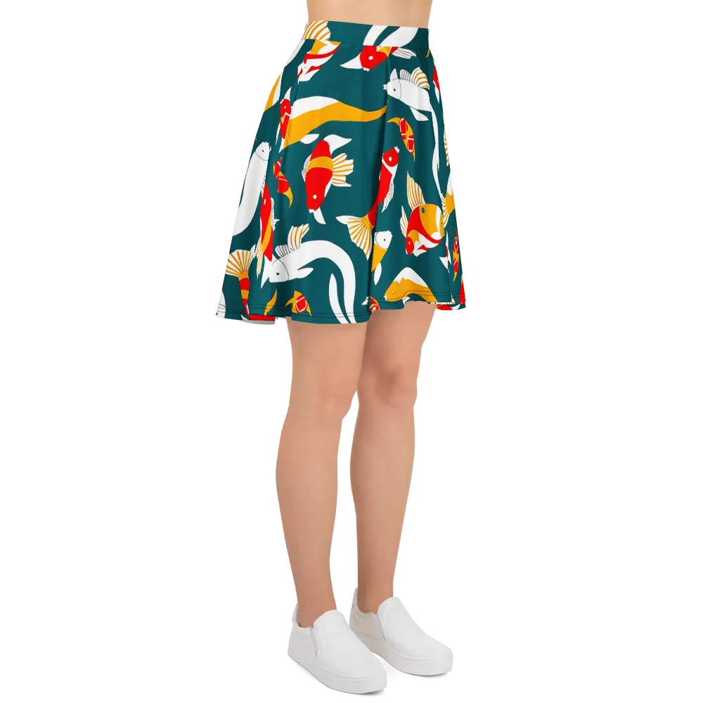 Carp Carnival on Skater Skirt — Right