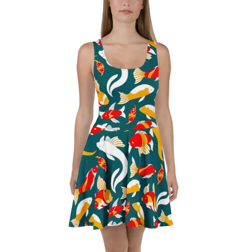 Carp Carnival on a Skater Dress