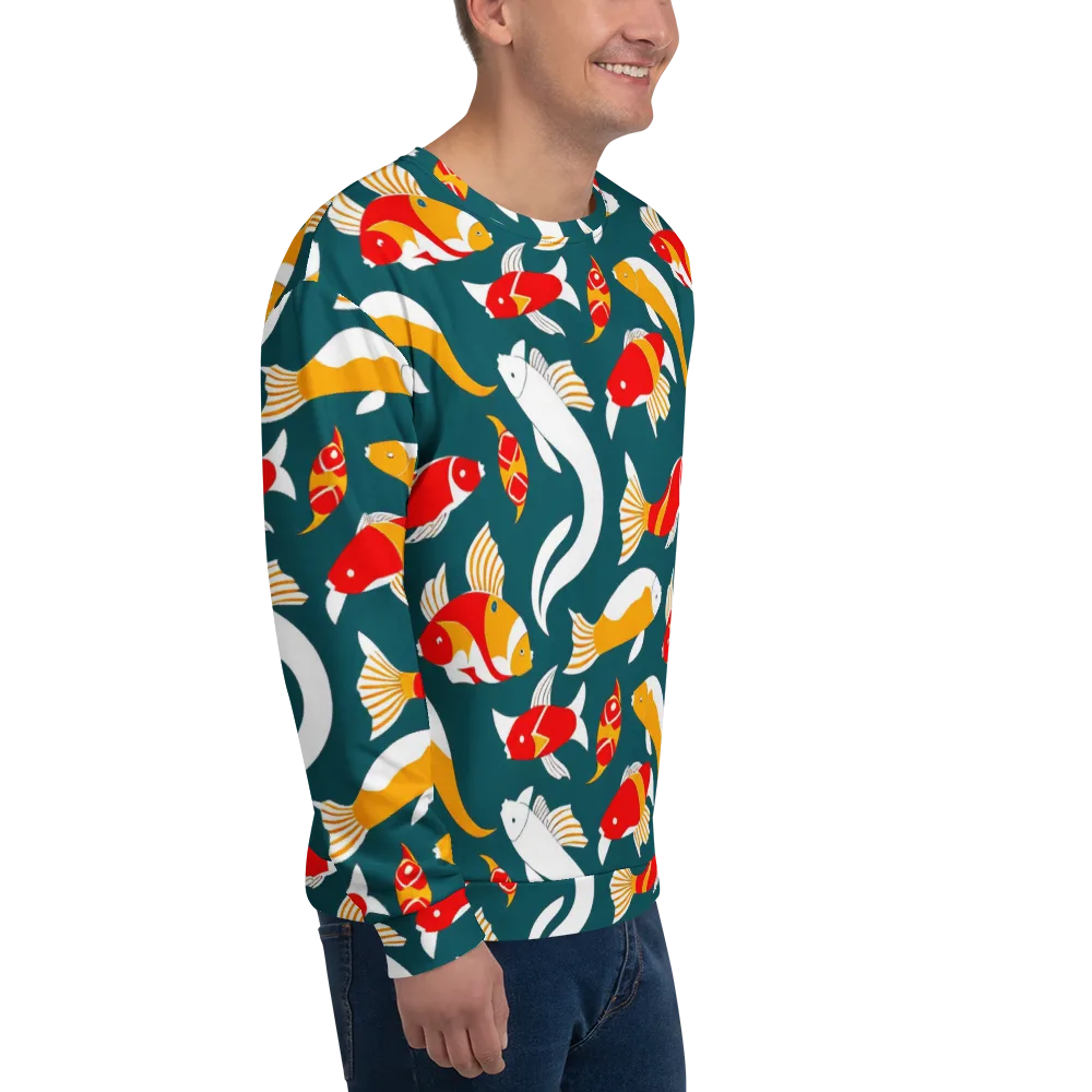 Carp Carnival on Sweatshirt — Right Front