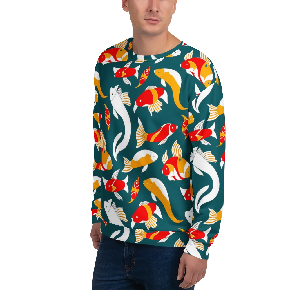Carp Carnival on Sweatshirt — Left Front