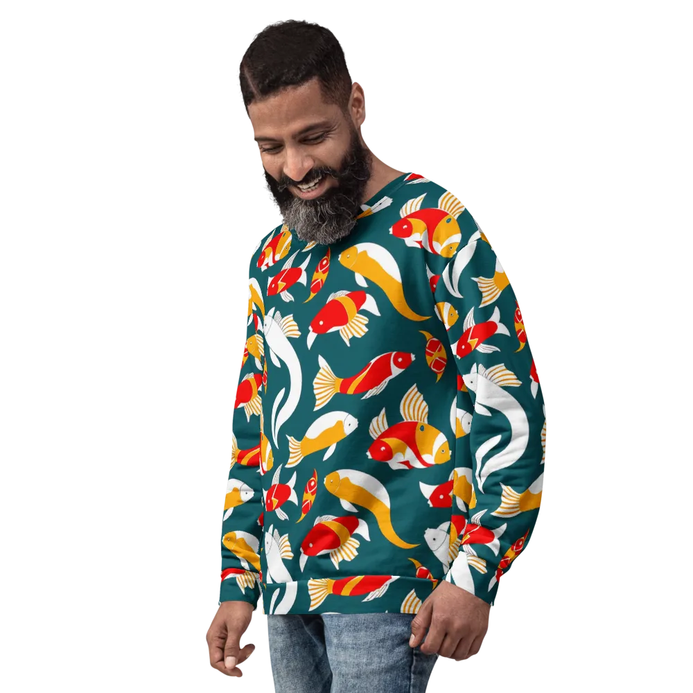 Carp Carnival on Sweatshirt — Left Front