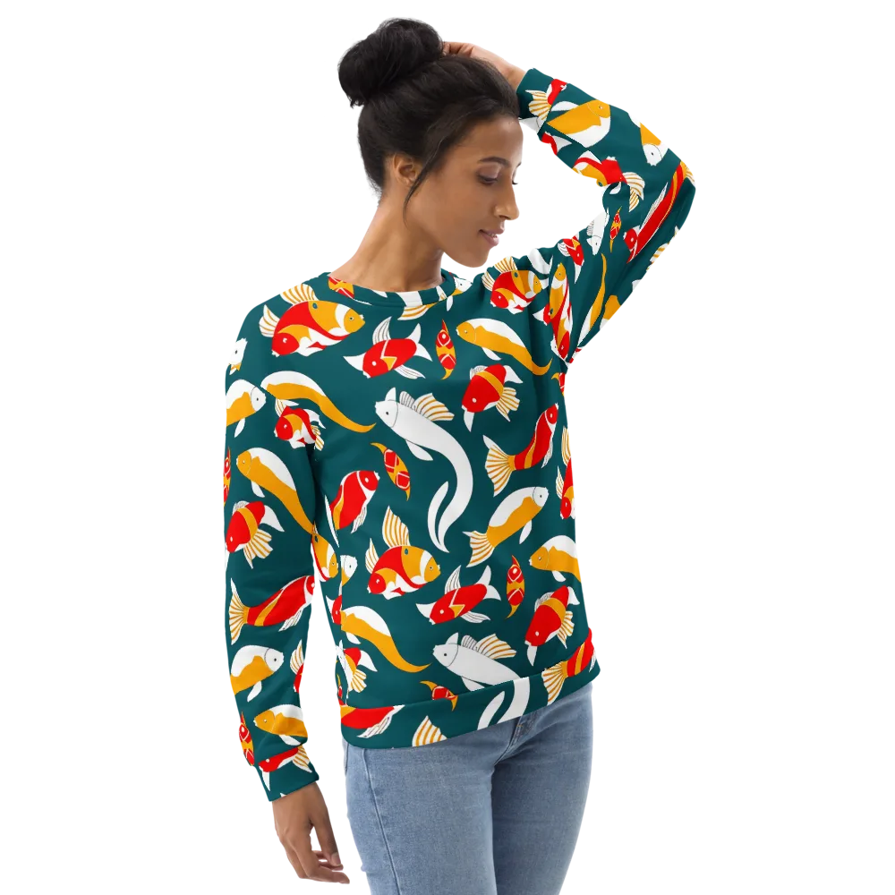 Carp Carnival on Sweatshirt — Right Front