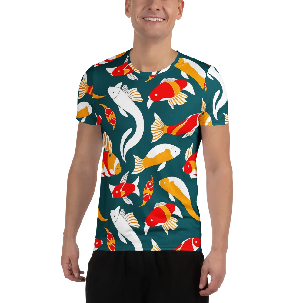 Carp Carnival on Men's Athletic T-Shirt — Front