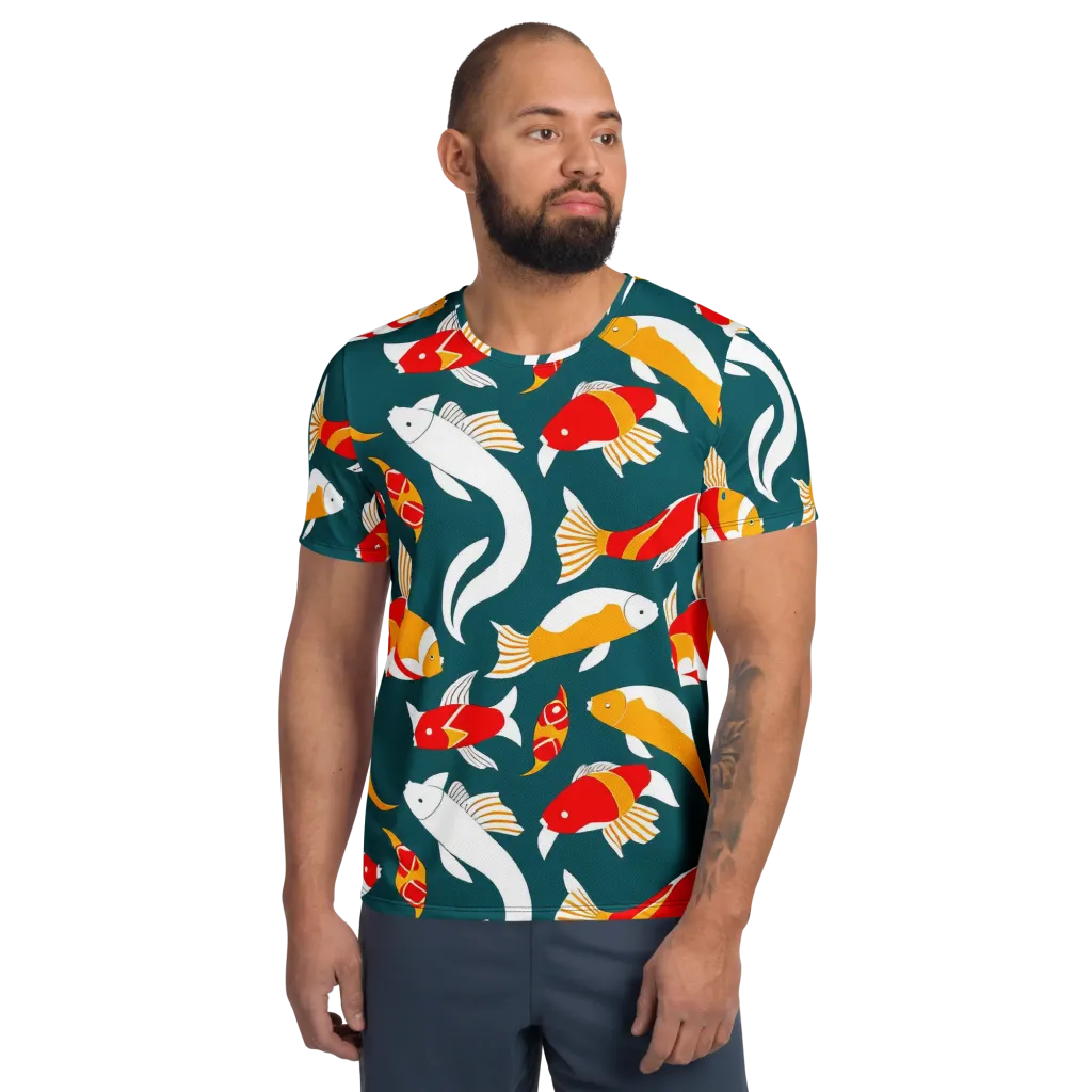 Carp Carnival on Men's Athletic T-Shirt — Front