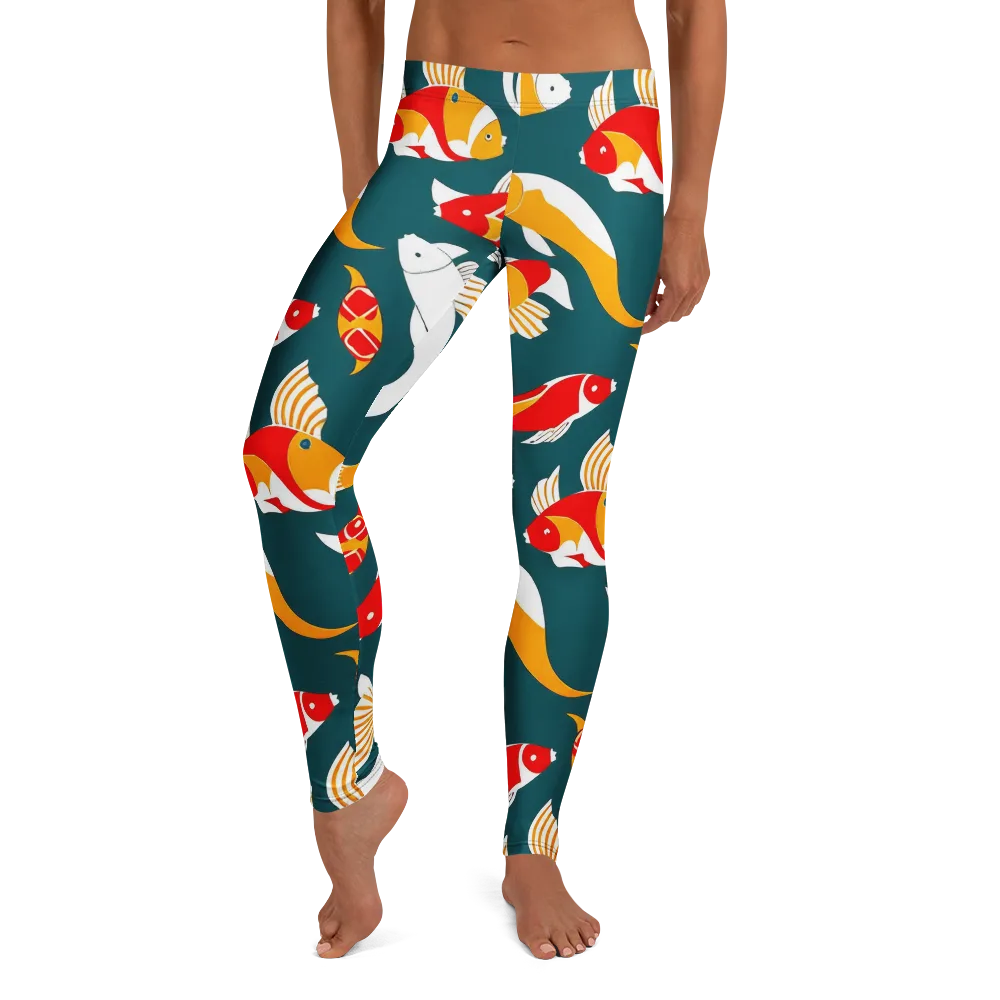 Carp Carnival on Leggings — Front