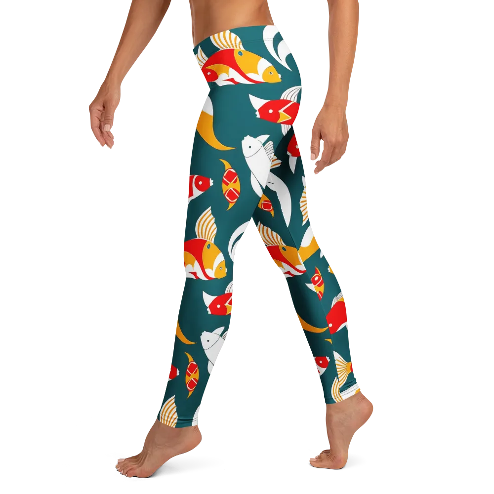 Carp Carnival on Leggings — Left