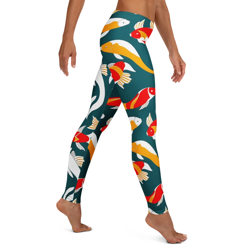 Carp Carnival on Leggings — Right