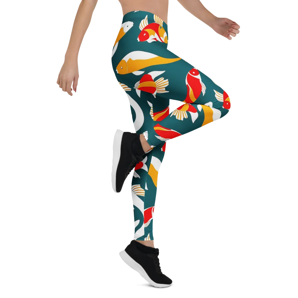 Carp Carnival on Leggings — Right
