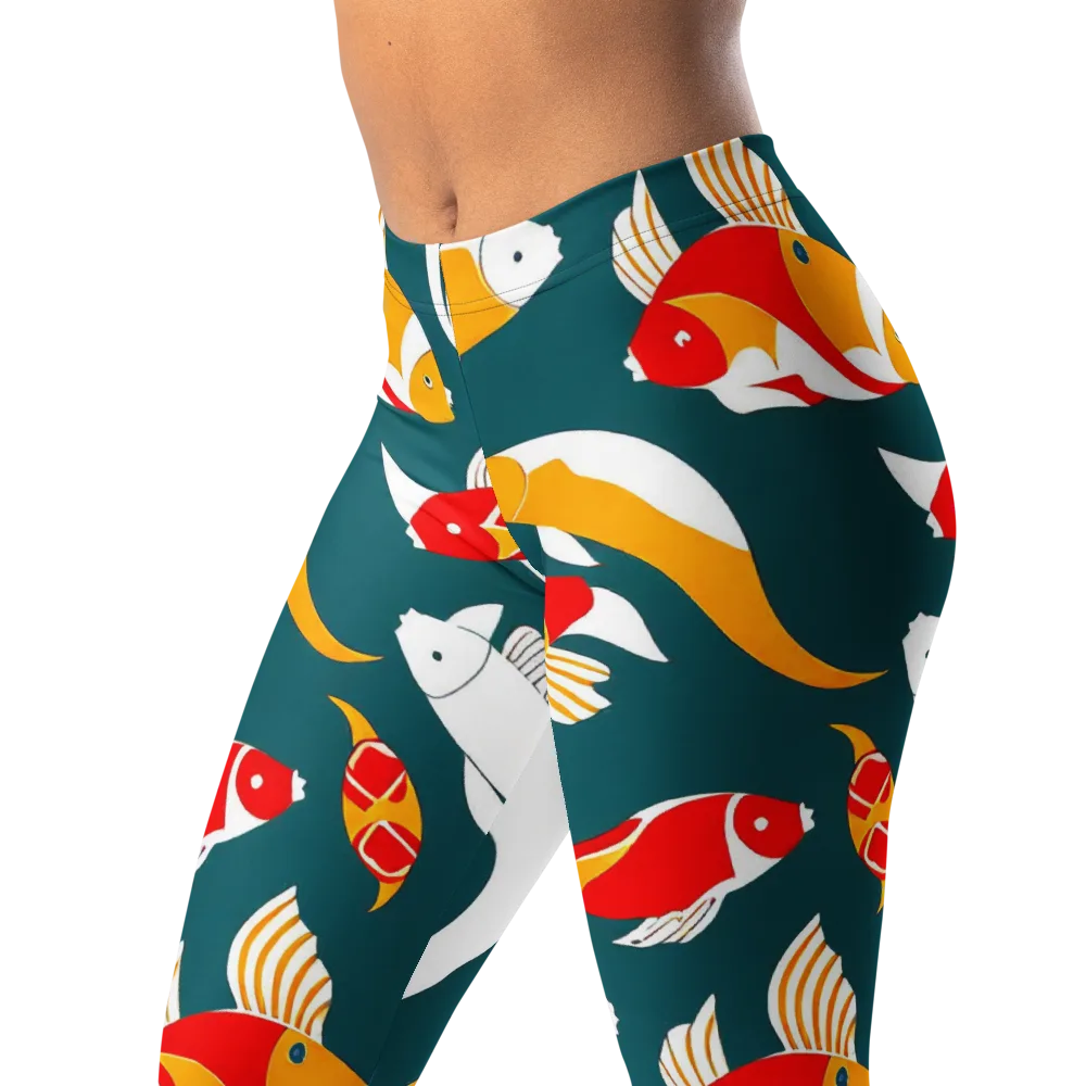 Carp Carnival on Leggings — Left Front